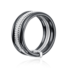 Серебряное кольцо с керамикой. Артикул SR2572-B-R/12