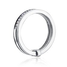 Серебряное кольцо с керамикой и фианитами. Артикул SR0700-B-R/12/1
