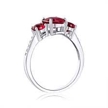 Серебряное кольцо с рубином. Артикул NA545-R/12/9427