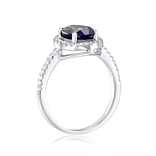 Серебряное кольцо с сапфиром. Артикул GREP3062-R/12/8387