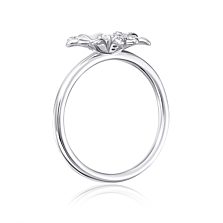 Серебряное кольцо «Цветок» с фианитами. Артикул ML13600A-R/12/1