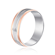 Серебряное обручальное кольцо. Артикул 6060