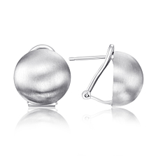 Серебряные серьги без вставки. Артикул S-OR-03-050G/A/R-E/12