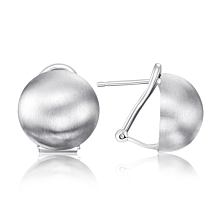 Серебряные серьги без вставки. Артикул S-OR-03-050H/A/R-E/12