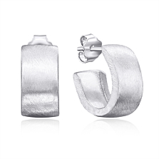 Срібні сережки без вставки. Артикул S-OR-04-071B/A/R-E/12