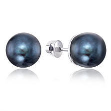 Срібні сережки-пусети з перлами. Артикул 2291/9р-PBL