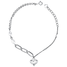 Срібний браслет з перлами. Артикул SL00656-B/12/4742