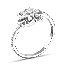 Серебряное кольцо с фианитами. Артикул UG5SZDR05856