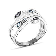 Серебряное кольцо с фианитами. Артикул UG5SZDR09758