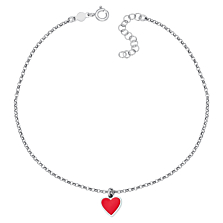 Срібний браслет «Серце» з емаллю. Артикул VFASD000001-B/12/392