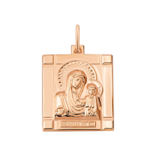 Золота підвіска-ікона Божої Матері. Артикул UG5и006