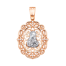 Золота підвіска-іконка Божої Матері Умілєніє (31110)