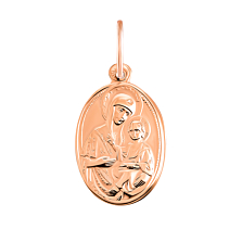 Золотая подвеска-иконка «Смоленская икона Божией Матери». Артикул UG5л029