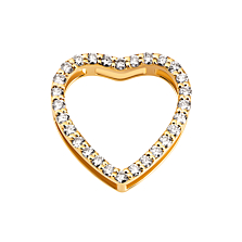 Золота підвіска Серце з діамантами.Артикул UG5WB1.7Ж