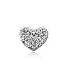 Золотая подвеска «Сердце» с бриллиантами. Артикул 809018/02/1/8967