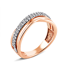 Золотое кольцо с бриллиантами. Артикул UG553289/0.8S