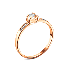 Золотое кольцо с бриллиантами.Артикул UG5КВ1105.00100н