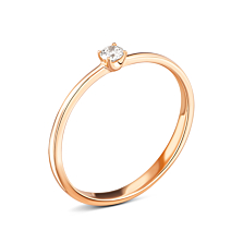 Золотое кольцо с бриллиантом.Артикул UG5180016/01/00/0050