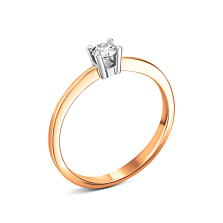 Золотое кольцо с бриллиантом.Артикул UG5КВ1376.00100н