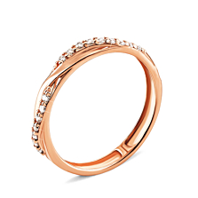 Золотое кольцо с фианитами. Артикул UG5КВ522и