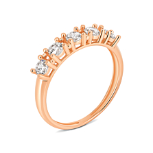   Золотое кольцо с фианитами S​ Zirconia. Артикул UG5КД4251 Sw