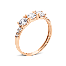 Золотое кольцо с фианитами Royal​ Zirconia.Артикул UG5КД4287 Royal