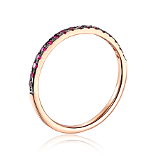 Золотое кольцо с розовыми фианитами. Артикул 13335/01/1/1444
