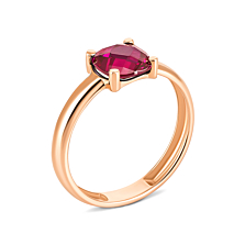 Золотое кольцо с рубином. Артикул UG5КД4257Круб