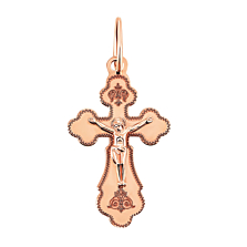 Золотой крестик с алмазной гранью. Артикул UG5Кр 066