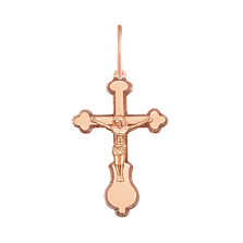 Золотий хрестик з алмазною гранню. Артикул UG5Кр0102