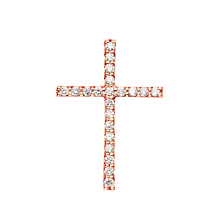 Золотой крестик с бриллиантами. Артикул 51922/1,5
