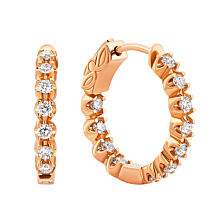 Золоті сережки-конго з діамантами.Артикул UG52111011201 бр
