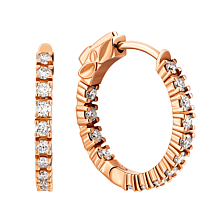 Золоті сережки-конго з діамантами.Артикул UG52111011301 бр